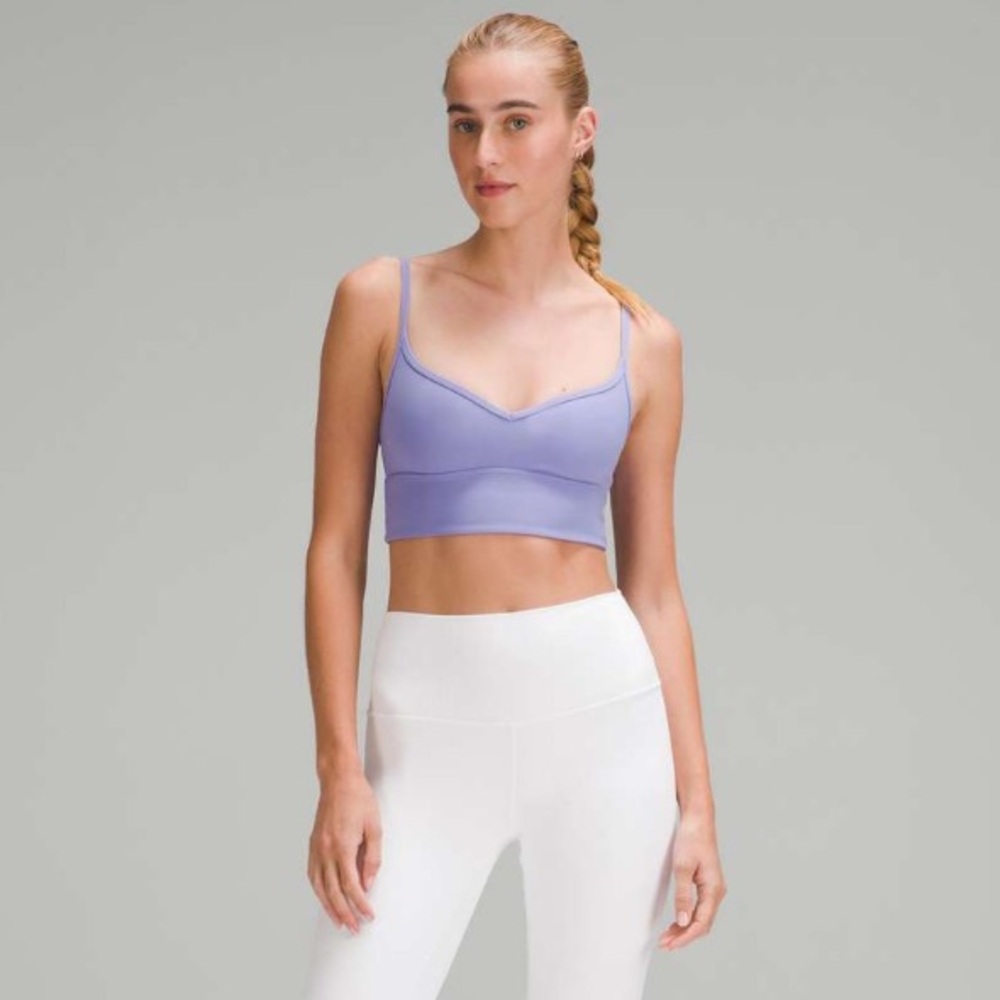 Lululemon SET SZ 4 2 Align Sweetheart Bra A/B Dark Lavender 💜 Inner Glow Shorts